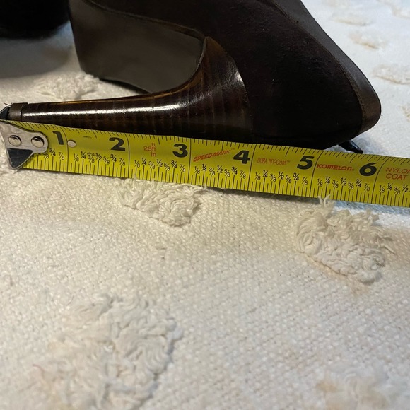 Stuart Weitzman Brown Suede Leather Stiletto Heel Boots Pointed Toe Size 8 - Picture 6 of 7
